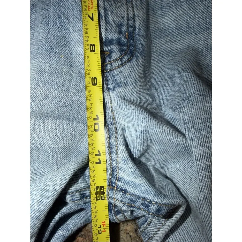 Aeropostale 90’s Baggy Jeans Light Wash Distressed Button Fly Size 8